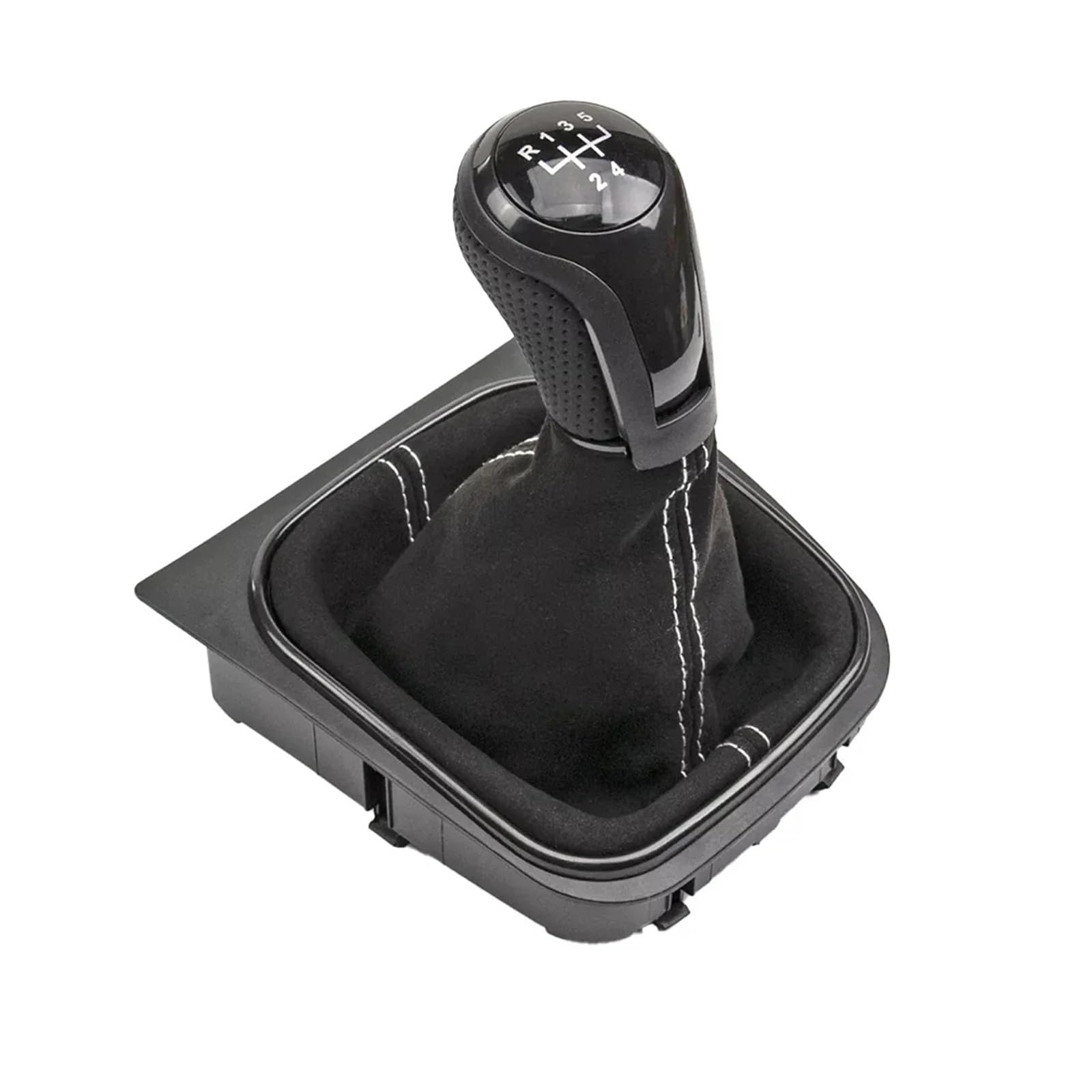 Jeocoai 5 Speed Car Gear Knob For Golf 5 Mk5 6 Mk6 Car For Speed Gear Shift Knob With Gaiter Boot For Jetta(5 Speed)