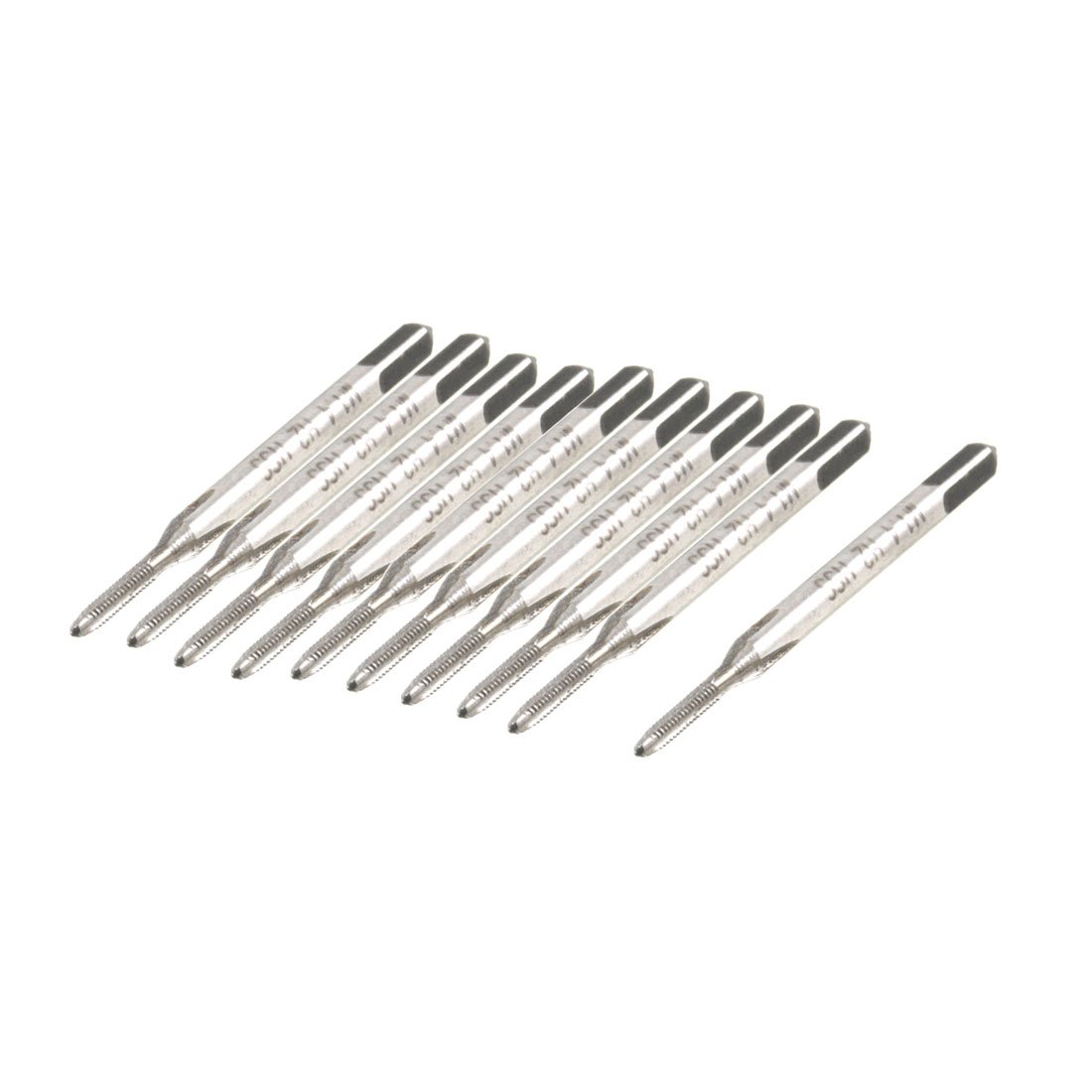 Aexit 10 Pcs 1.4mm x 0.3 Metric HSS Right Hand Tap M1.4 x 0.3mm Pitch (10983dab4a77a0426221b1140216ed10)