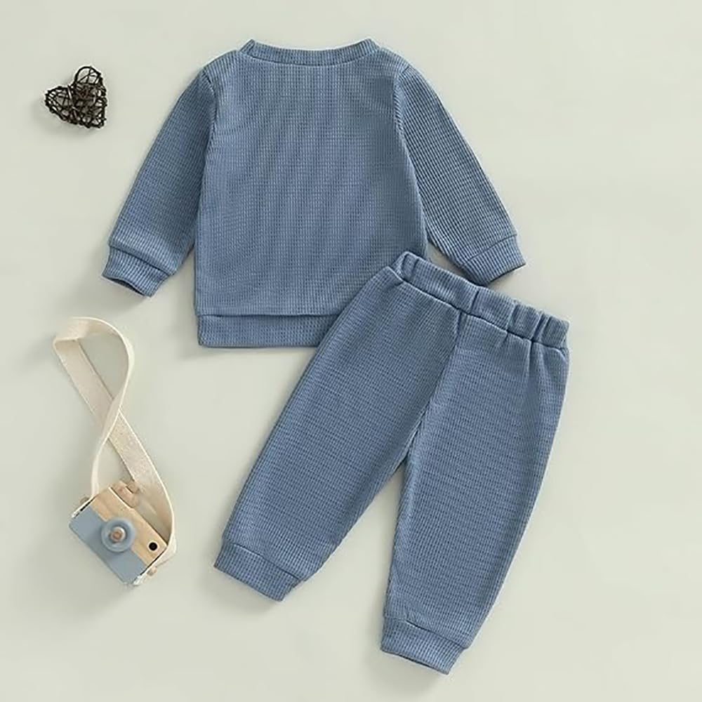 Conjunto de ropa para bebé niño y niña, manga larga, suave, transpirable, unisex, camisa y pantalón, para primavera y otoño, 2 piezas — view 2