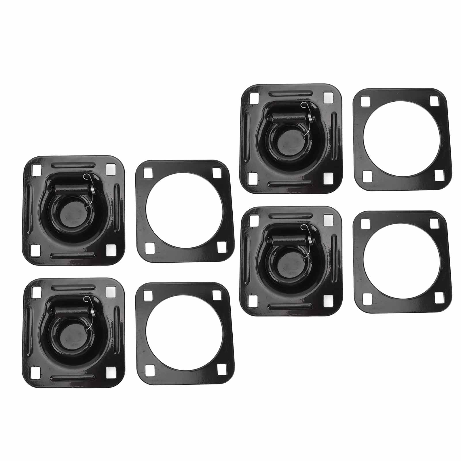lyrlody Puntos de Anclaje de Amarre para Remolque, 4 Piezas de Anclajes de Amarre con Anillo en D Empotrados de 1,2 Pulgadas, Acero Al Carbono con Revestimiento de Zinc, Carga de 6000 Libras, para