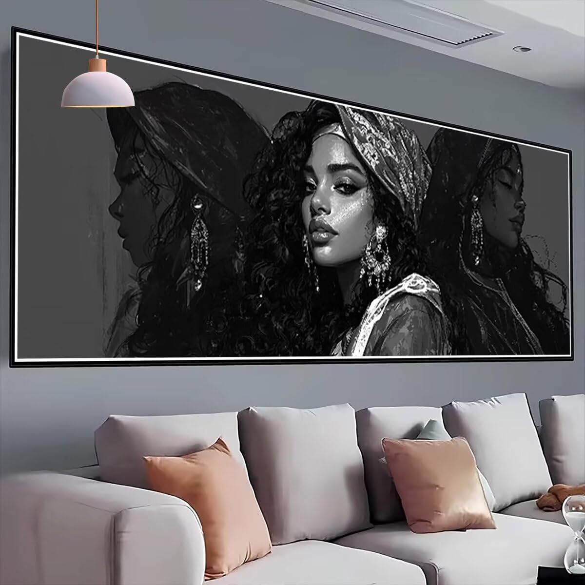 Zestawy artystyczne anime dla dorosłych, zestawy do malowania diamentami 5D dla dorosłych i kobiet, DIY, zestaw do haftowania krzyżykowego, sztuka klejnotów z płótnem, 130 x 50 cm, prezenty świąteczne