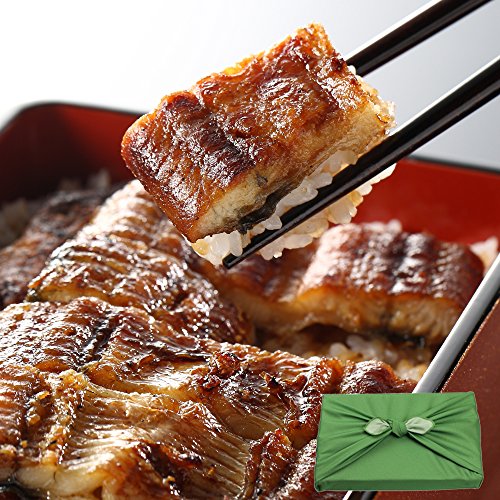 【贈り物用】豊橋うなぎ 蒲焼き 211-230g×3尾 [化粧箱+風呂敷包み]