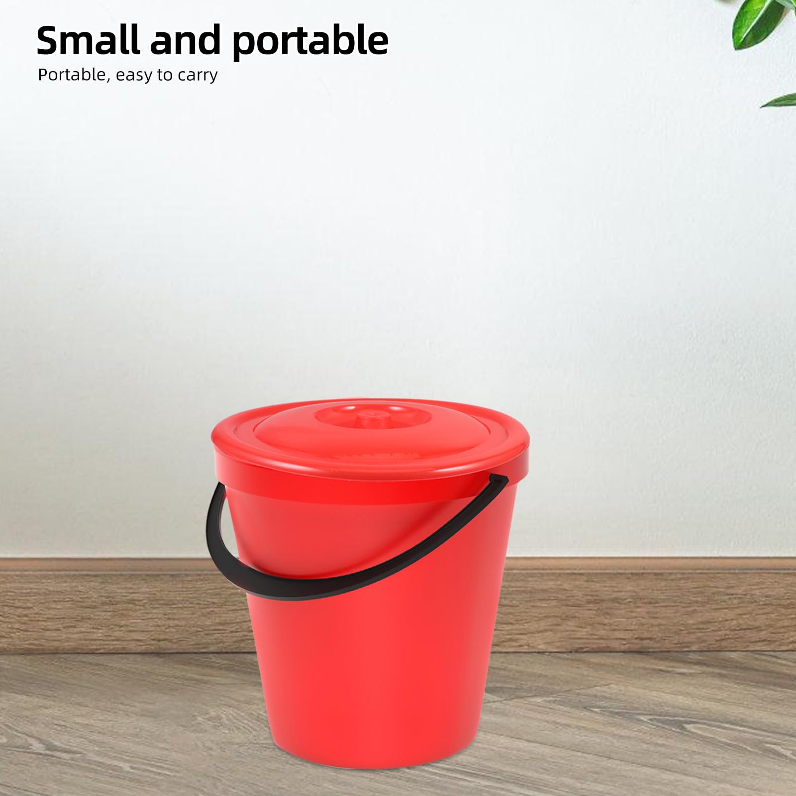 Tapa Contenedores Accesorio en Adecuado Instalar para Fácil de Cubo de Plástico Rojo de 33,5cm, Ligera Basura Hogares y Edificios