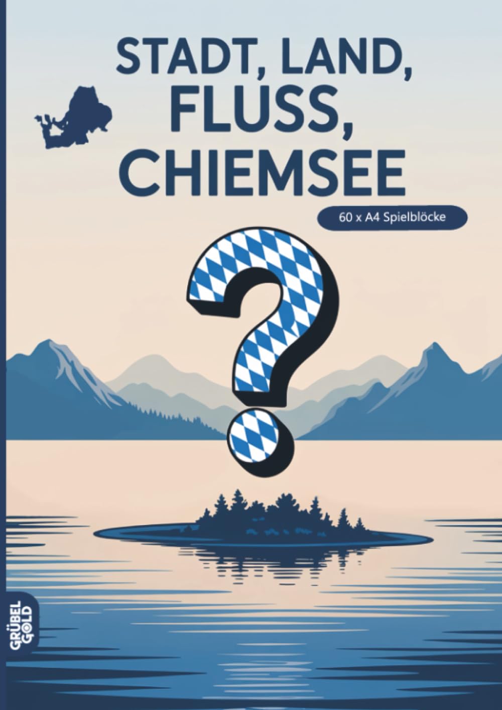 Stadt, Land, Fluss, Chiemsee: 60 Spielblöcke A4 - Geschenk Bayerisches Meer - Quiz | Spiel Urlaub am Chiemsee