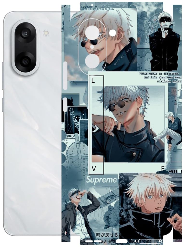 AtOdds Mobile Skin Sticker Wrap | Compatible for ONEPLUS NORD CE5 (5G) | Scratchproof Matte Finish | Full Coverage for All Sides & Camera Protection (Gojo-Saturo)-image-26