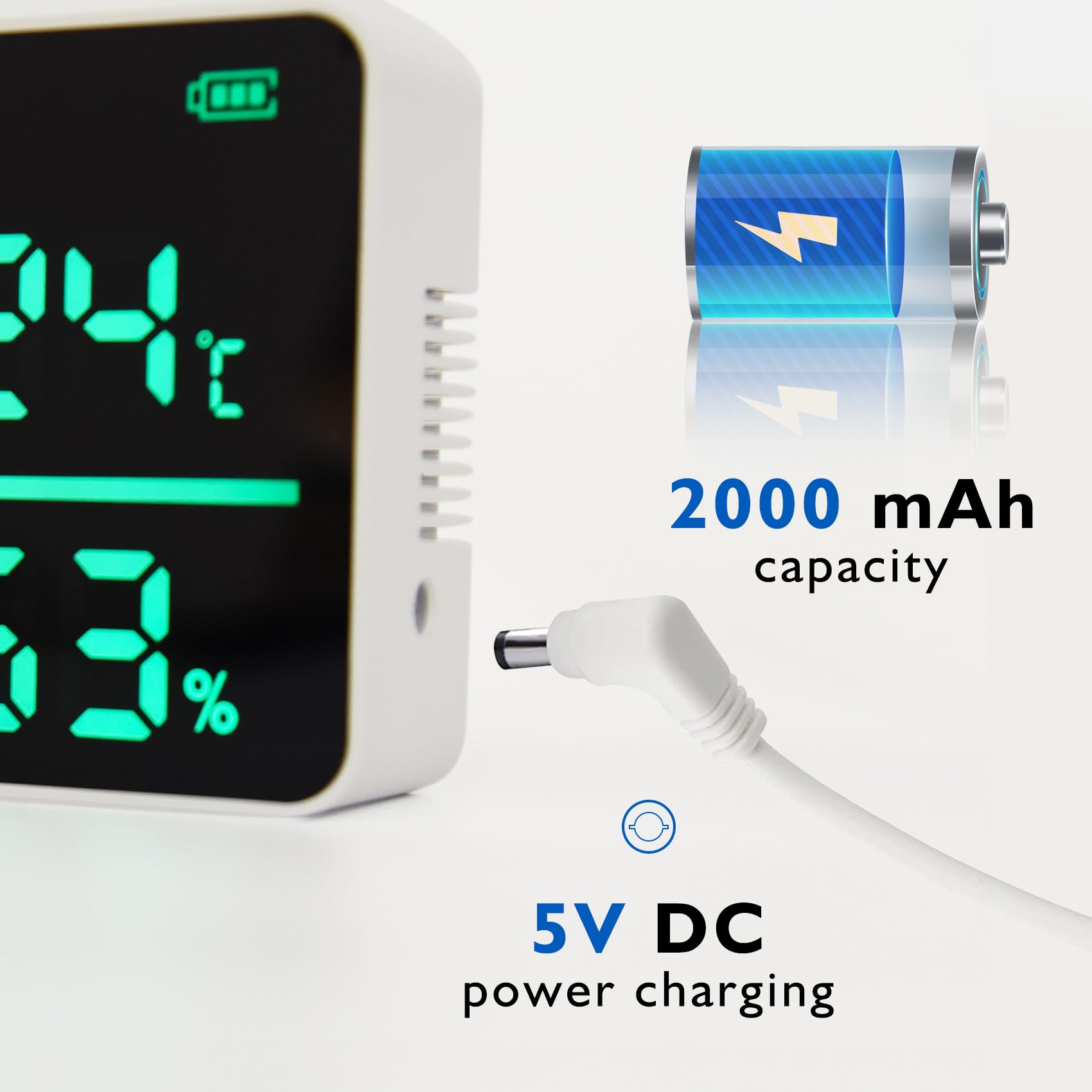 DM1306D NuméRique DéCibel SonomèTre DéTecteur de Bruit Mural Intelligent 30-130DB Moniteur de TempéRature et D'Humidité