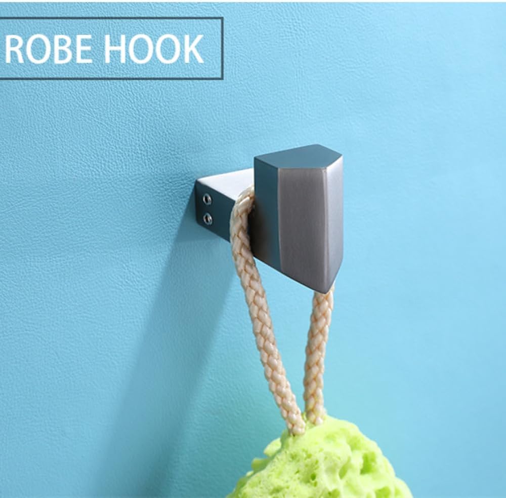 Mydelniczki, szary wieszak na ręczniki Uchwyt papier toaletowy Wieszaki szlafroki Regał do przechowywania, mydelniczka(2 Pcs Robe Hooks)