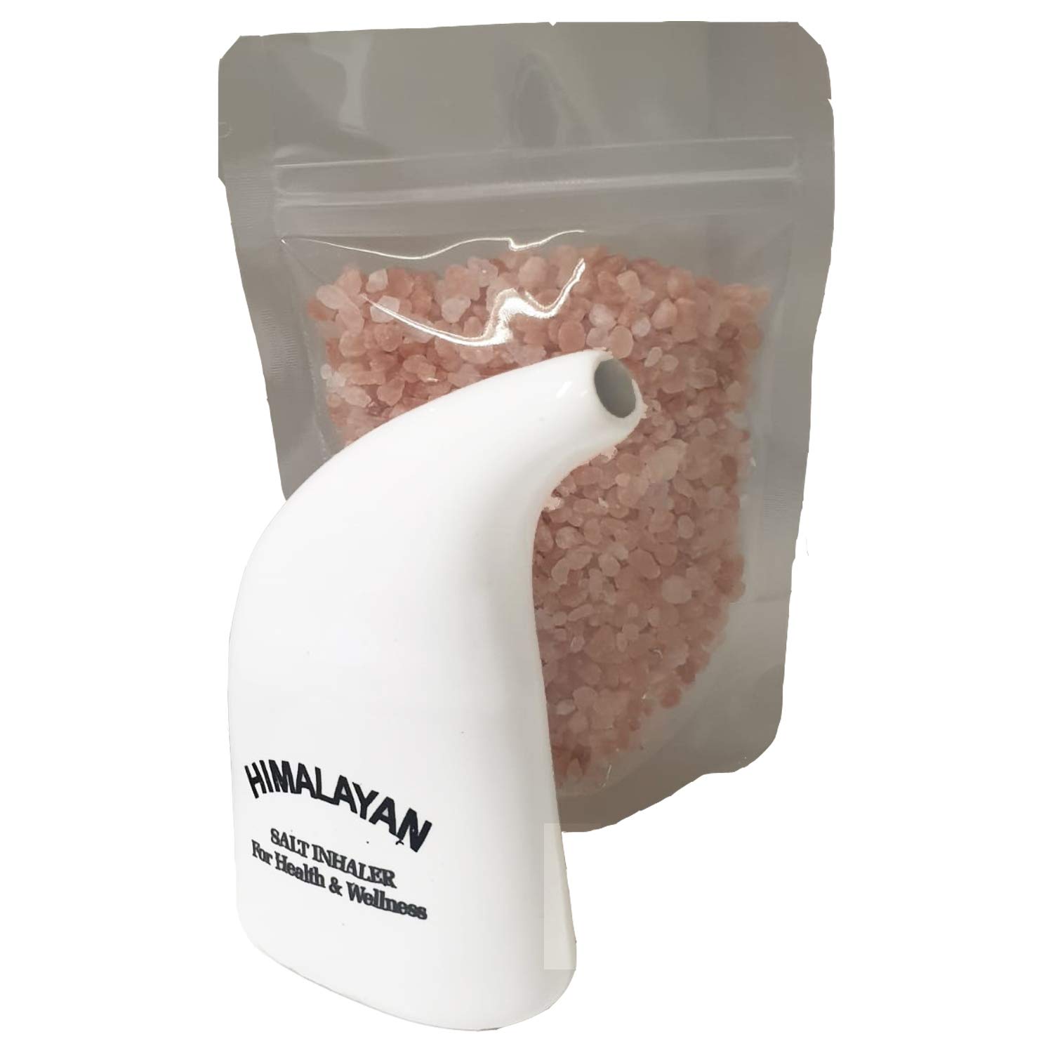 Pocket Size Salt Inhaler with 100 Pure Himalayan Salt Crystals 100 gm