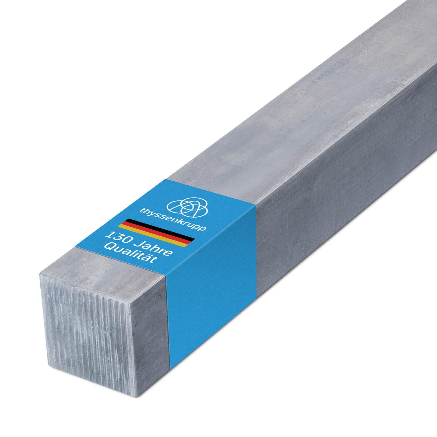 thyssenkrupp Vierkantprofil Edelstahl V2A 8x8 mm – 1500 mm | Vierkantstab gezogen | Edelstahl Vierkantstahl | präzise & vielseitig einsetzbar | Werkstoff: 1.4301