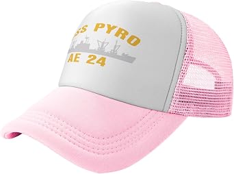 USS Pyro Ae 24 Mesh Cap Trucker Cap Sports Baseball Cap Casual Unisex Adjustable Hat Hip Hop Cap