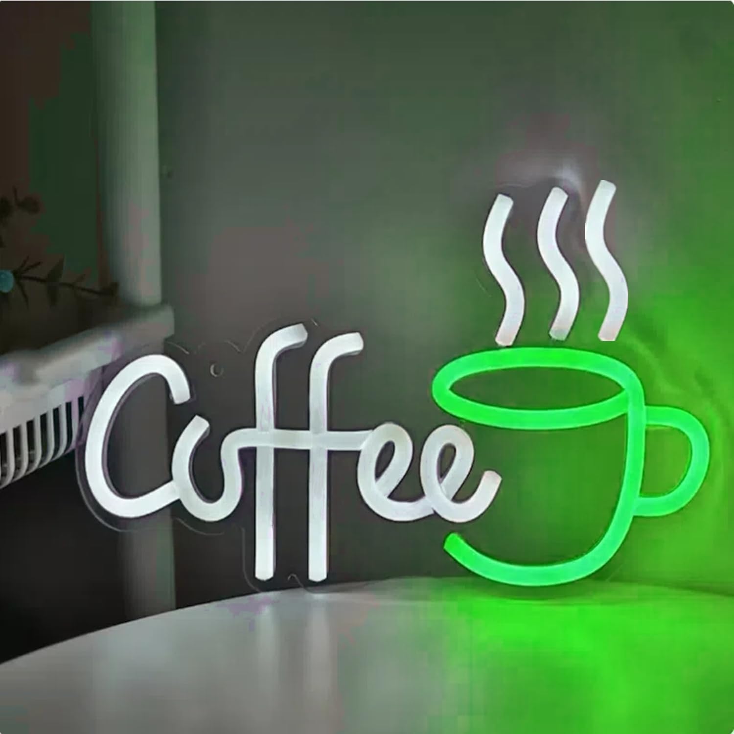 Coffee Bar Sign Wall Decor,LED Coffee Neon Light up Signs for Coffee Station Decor,Coffee Decorations for Coffee Bar Kitchen Decor Accessories,with Dimmable Switch and Hanging Chain,5V USB Powered