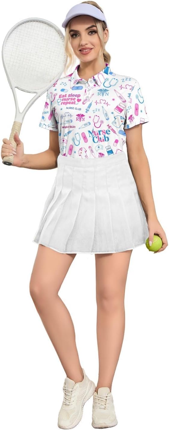 Womens Golf Polo Shirt Funny Golf Shirt for Women