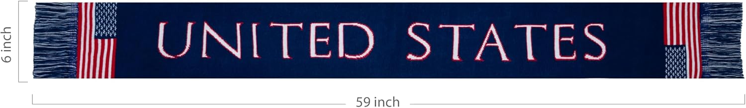Premium USA Soccer Team Scarf for Fans — Knit Accessory for Supporters, 2026 World Cup