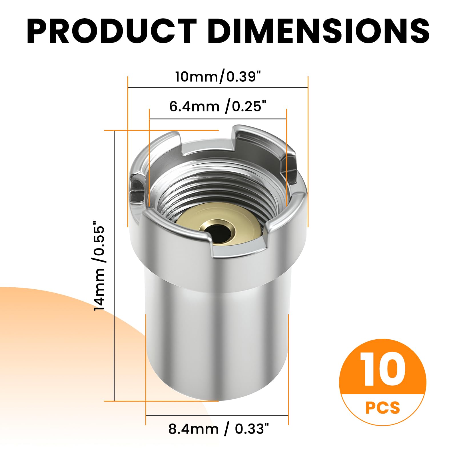 Aifeier ET 510 Thread Magnetic Adapter, Universal 510 Threaded Battery Pen Connector, Soldering Iron Ring Adapter Repair Accessories for Electronic Devices (10PCS)