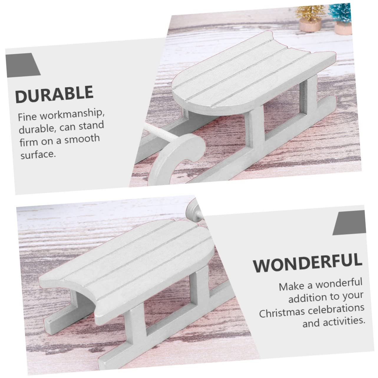 10pezzi Decorazioni Natalizie Forma Di Slitta Per Festeggiare Natale Con Stile e Creatività Ornamenti Eleganti Per La Casa Bianco