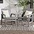Walker Edison 2 Piece Outdoor Patio Chevron Wood Chair Set All Weather Backyard Conversation Garden Poolside Balcony, Set of 2, Grey