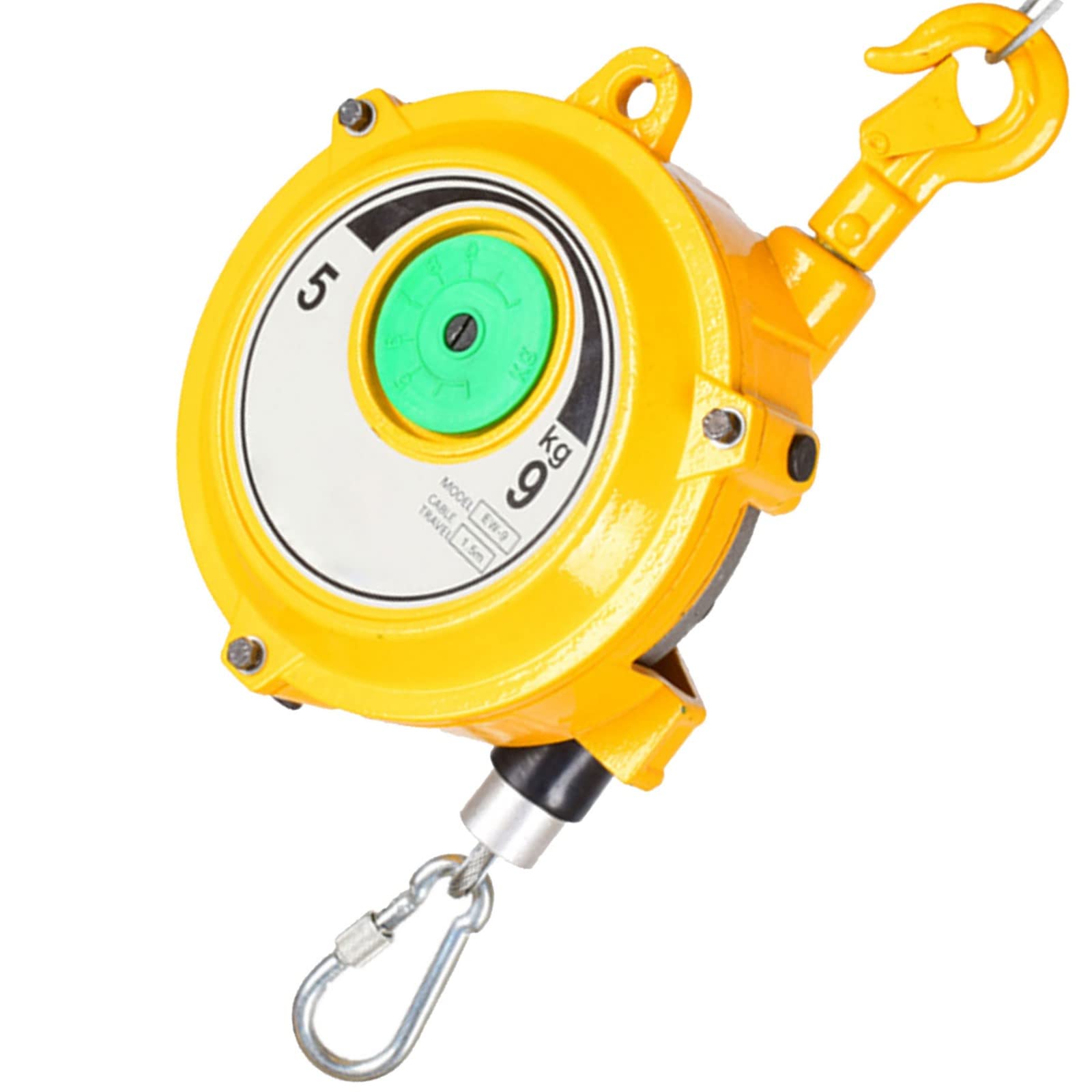 Spring Balancer, Spring Balancer Tool with Steel Wire Rope, Retractable, 1.5m, Multiple Sizes(5-9kg)
