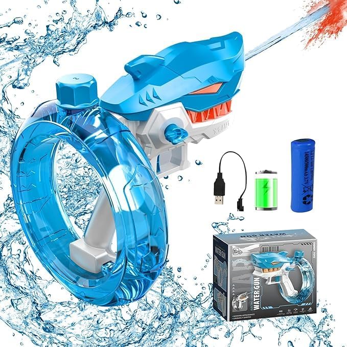 Image of High-Pressure Water Shooter Gun - Ultimate Splash Soaker Toy for Kids and Adults, Perfect for Pool, Beach, and Backyard Fun, Ideal for Summer Water Battles, Outdoor Games (WG2)