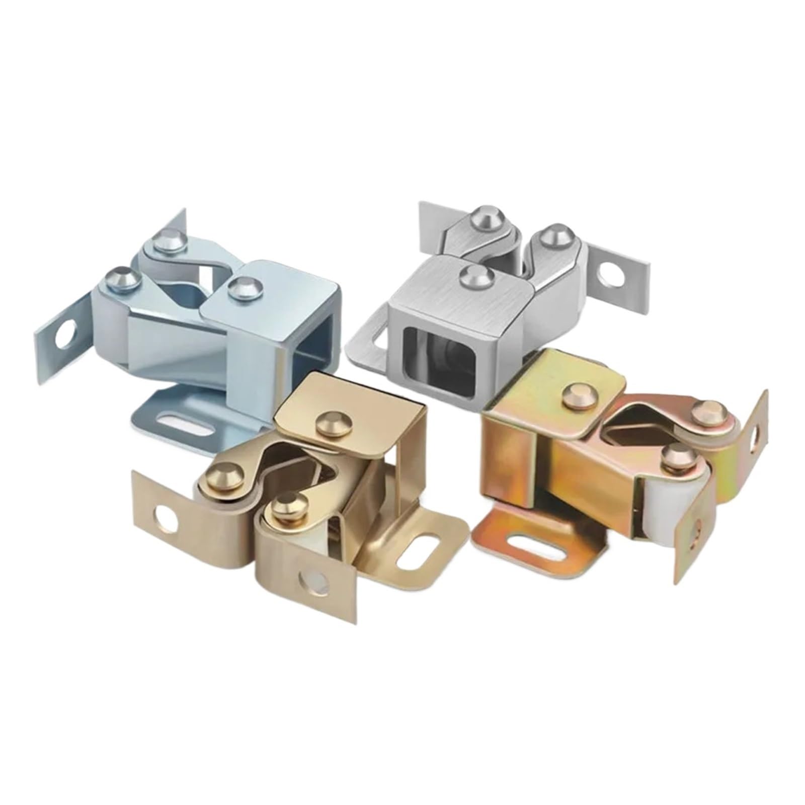 4Set Cabinet Locks Release Drawer Push to Open Catch Latch Home Furniture Cupboard Doors Toggle Clip Latches Bolts Tool Hardware for Furniture(Colour)