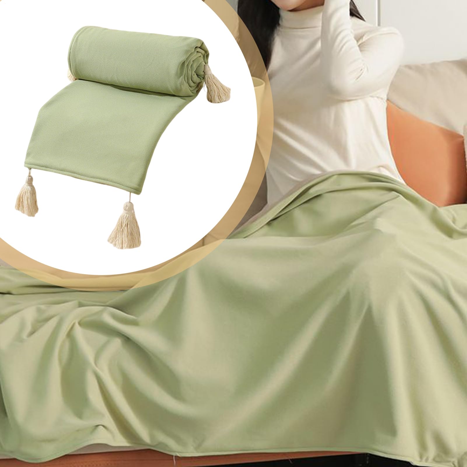 Couverture Chauffante Portable,Châle Électrique 3 Vitesses pour Corps