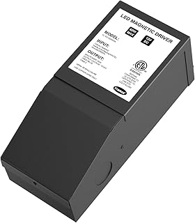 LED Driver 12V 60W Magnetic Dimmable LED Transformer,Magnetic Power Supply 120VAC to 12VDC,Compatible with Lutron and Leviton Dimmers, for LED Strip Lights, Kitchen, Cabinet, ETL Listed