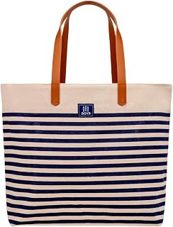 AQVA Cotton Canvas Tote Bag for Women & Men - Shoulder Bag with Inner Zip Pocket - Canvas Handbag for Grocery, Shopping, T... Price In India
