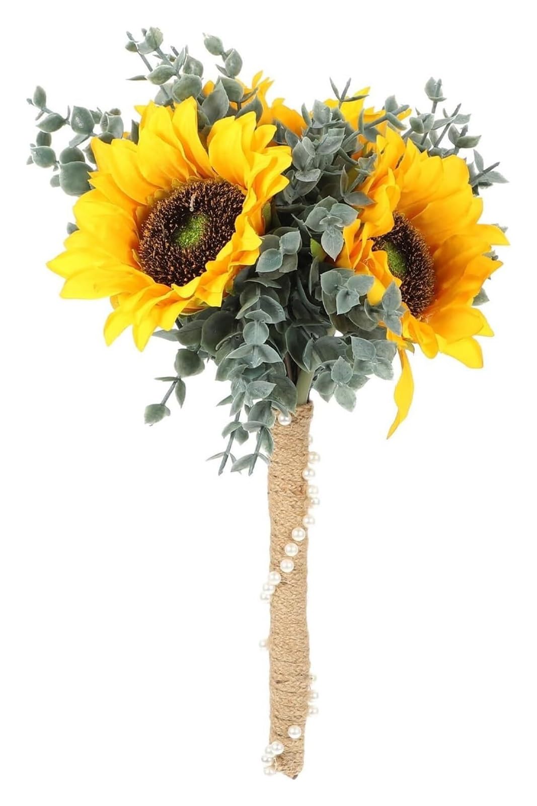 Giveduno Artificial Silk Sunflower Wedding Bouquet