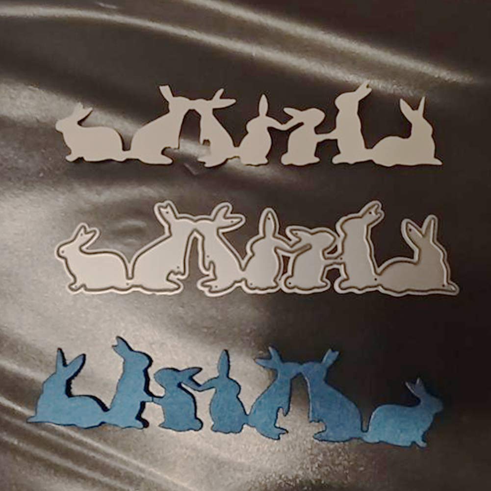 Fustelle in metallo a forma di coniglietto pasquale, per realizzare biglietti, album di ritagli, biglietti di carta, album fotografici, decorazioni artistiche, goffratura, stencil
