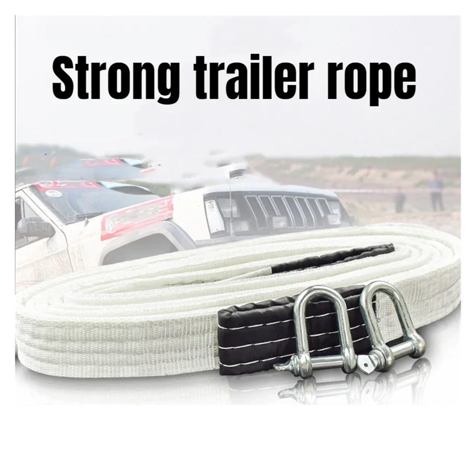 Cuerda De Remolque Cinturón Antiimpacto Coche 10T 5m 7m Camión SUV Correa General Accesorios Automotrices Fuerte Resiliencia(10T7M)