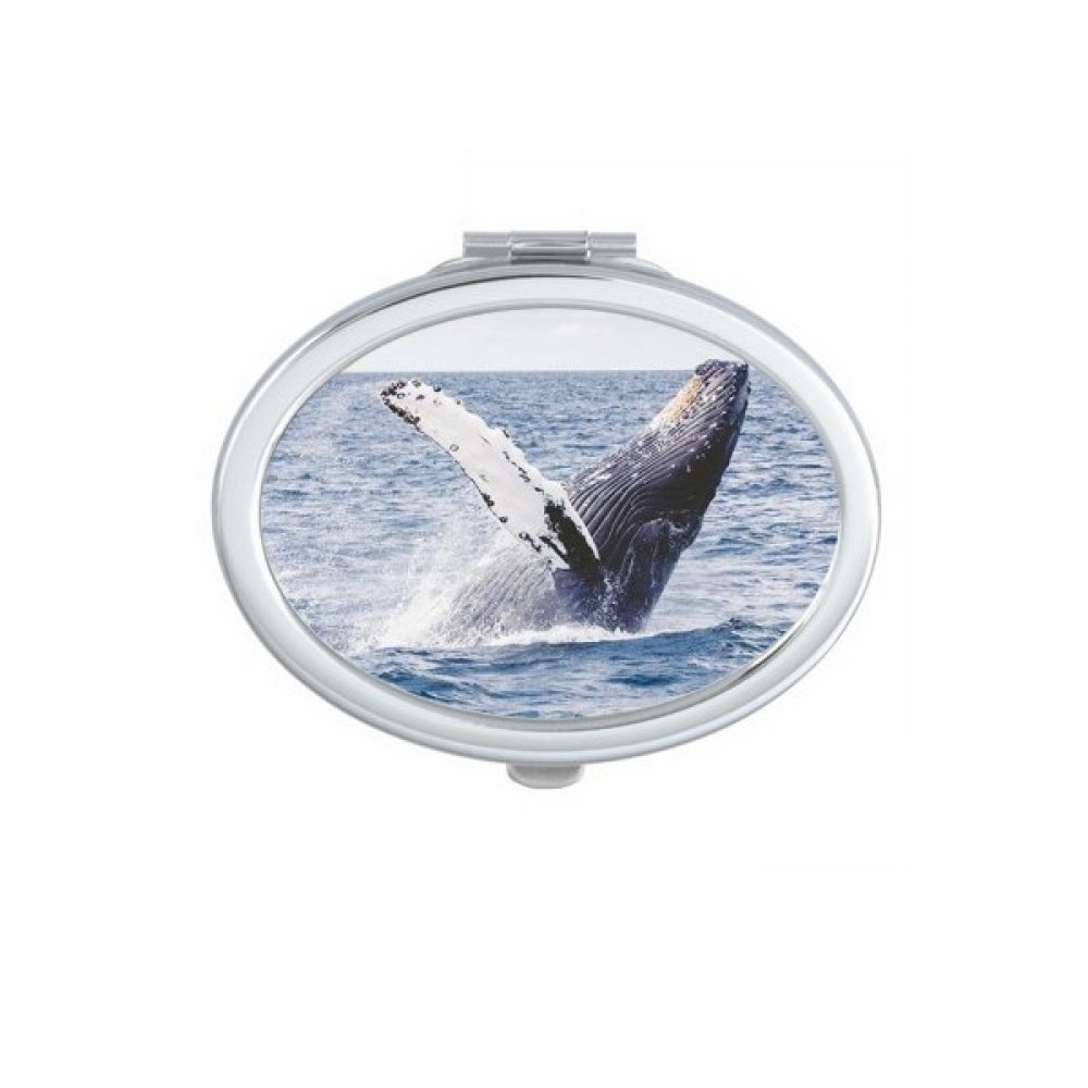 Miroir de poche poisson humpback ovale multicolore pour maquillage
