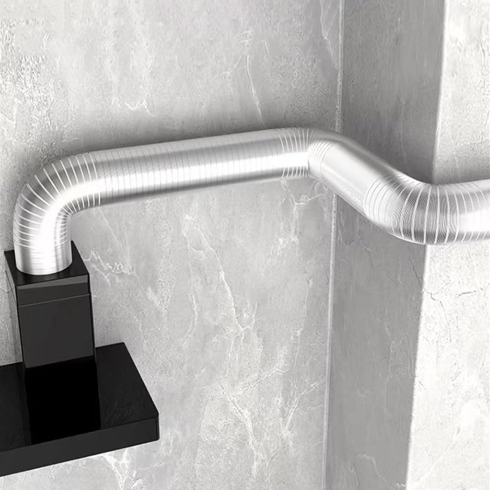 Manguera De Aire Aluminio Secadora Ø 150 160 180 200mm Tubo De Ventilación Flexible, Campana Extractora Conducto Climatización Ventilador(L 2m(6ft),Dia 300mm(12"))
