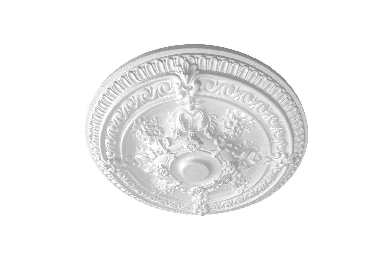 Rosetta Da Soffitto In Polistirolo - Ø 35 Cm - Effetto Stucco - Personalizzabile Con Vernice - Foto 2