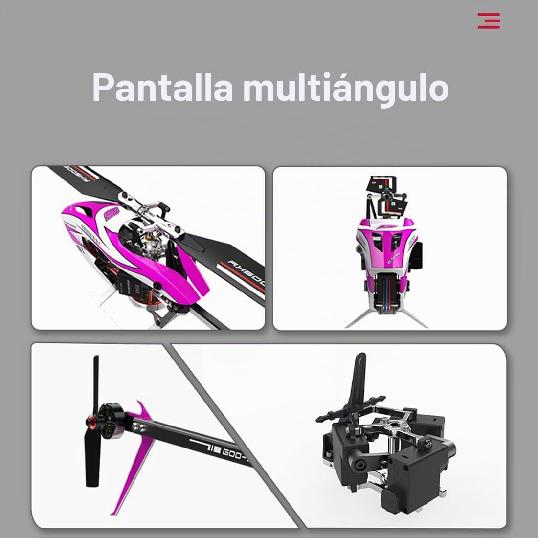 Goo-Sky S1 - Helicóptero 3D RC de 2.4 GHz, motores duales de accionamiento directo sin escobillas, marco de fibra de carbono, control de vuelo GTS, RTF 3D, aviones de acrobacias para adultos y pilotos