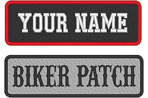 Personalized Embroidered Name Tag Sew on Patch for Motorcycle Bikers