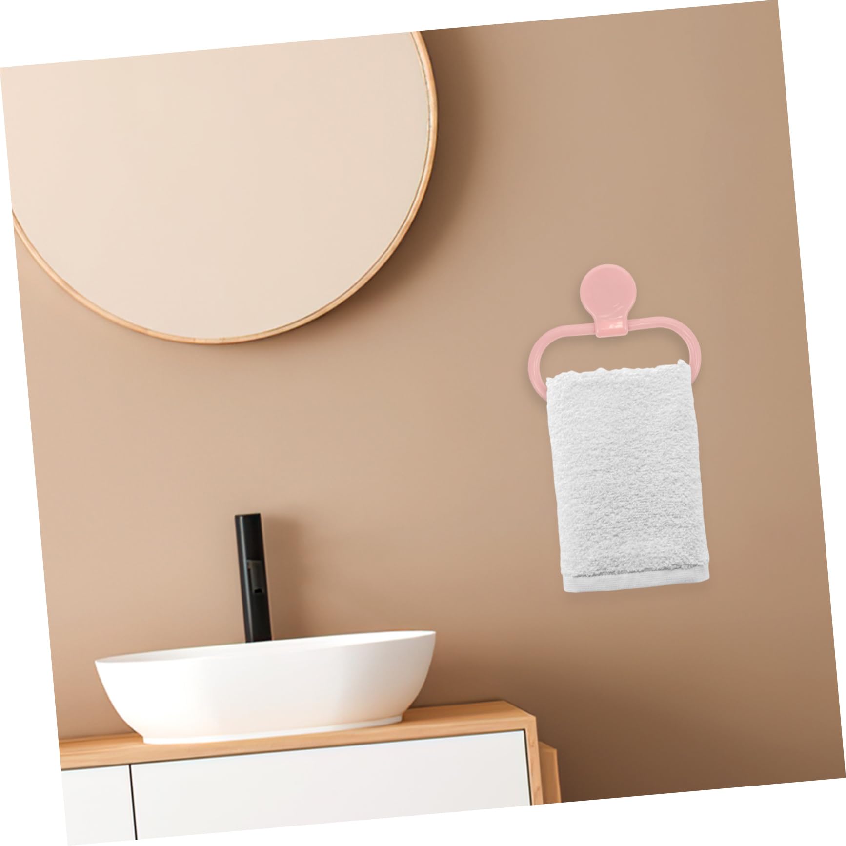 Beatifufu Elegant Towel Racks for Bathroom No Drilling Towel Holder Self-Adhesive Abs Material