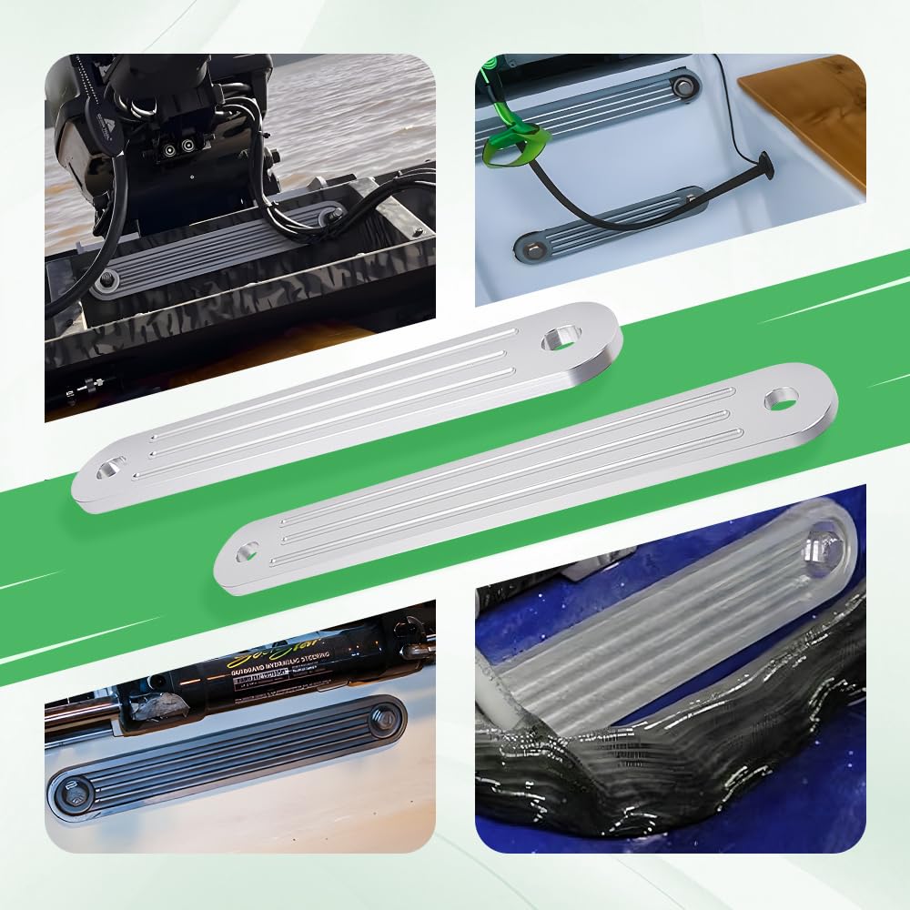BARTOO TSP-1 & TSP-2DP Heckträgerplatten-Set für obere Stützlöcher und untere Bolzenlöcher (30,5 x 5,1 cm & 38,1 x 5,1 cm), 0,95 cm Dicke, Aluminiumguss, 2 Stück