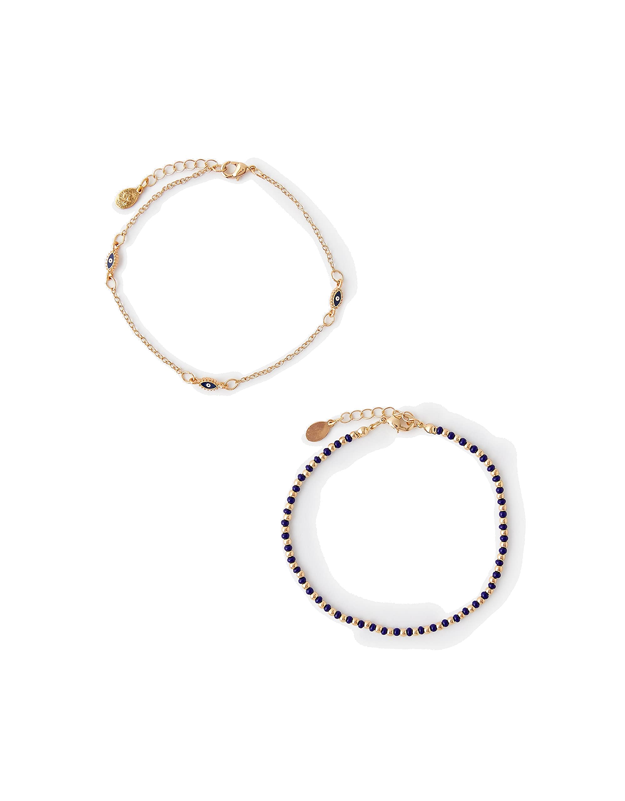 Accessorize London 2 X Effy Evil Eye Anklet Pack|One Size (B09HCKYVFY) Amazon Price History, Amazon Price Tracker