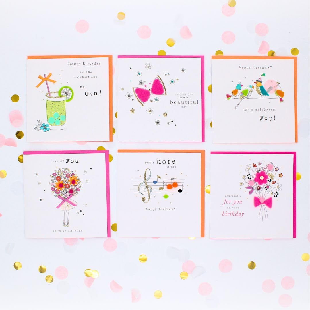 CARD 'N' MIX Felt Tastic Assortment 6 Card Potluck Pick Cards for Birthdays CNMIX005 โ image 1