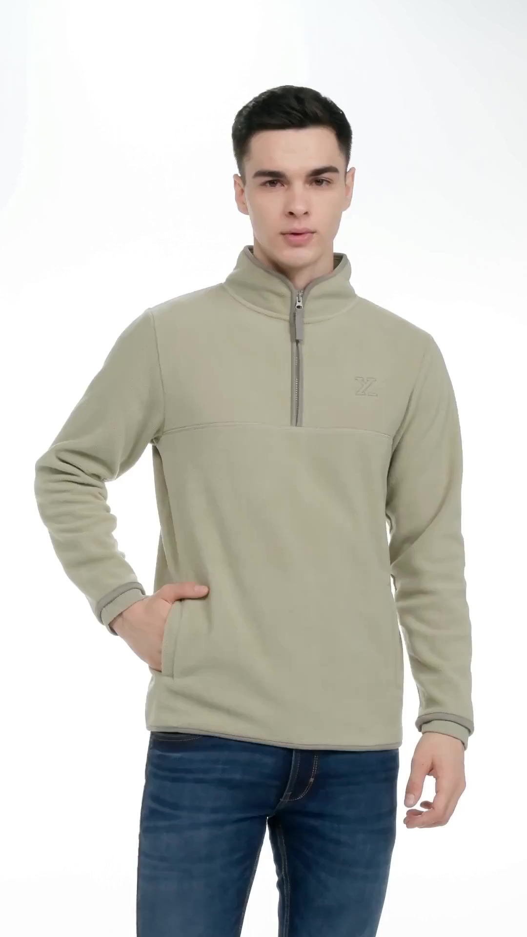 Buy XYXX Men Cotton Rich Fleece jacket, Relaxed Fit, Solid, Pack