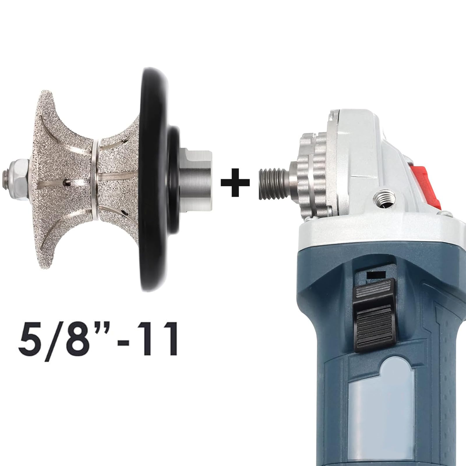 V40 - Punta diamantata per profilatura a mano, 40 mm, M14, per granito, marmo e cemento, pietra spessa 40 mm, strumento per rettifica e lucidatura di bordi a bullnose