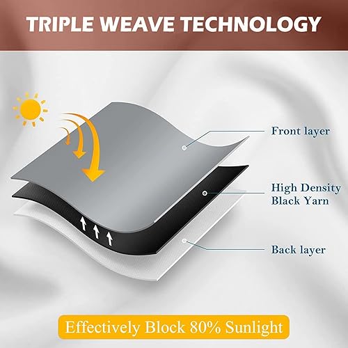 Miniatura 6 de Cortinas de ventana de búfalo rosa para ventana de dormitorio, estética de cuadros a cuadros rosa y blanco, cortinas opacas para oscurecer la