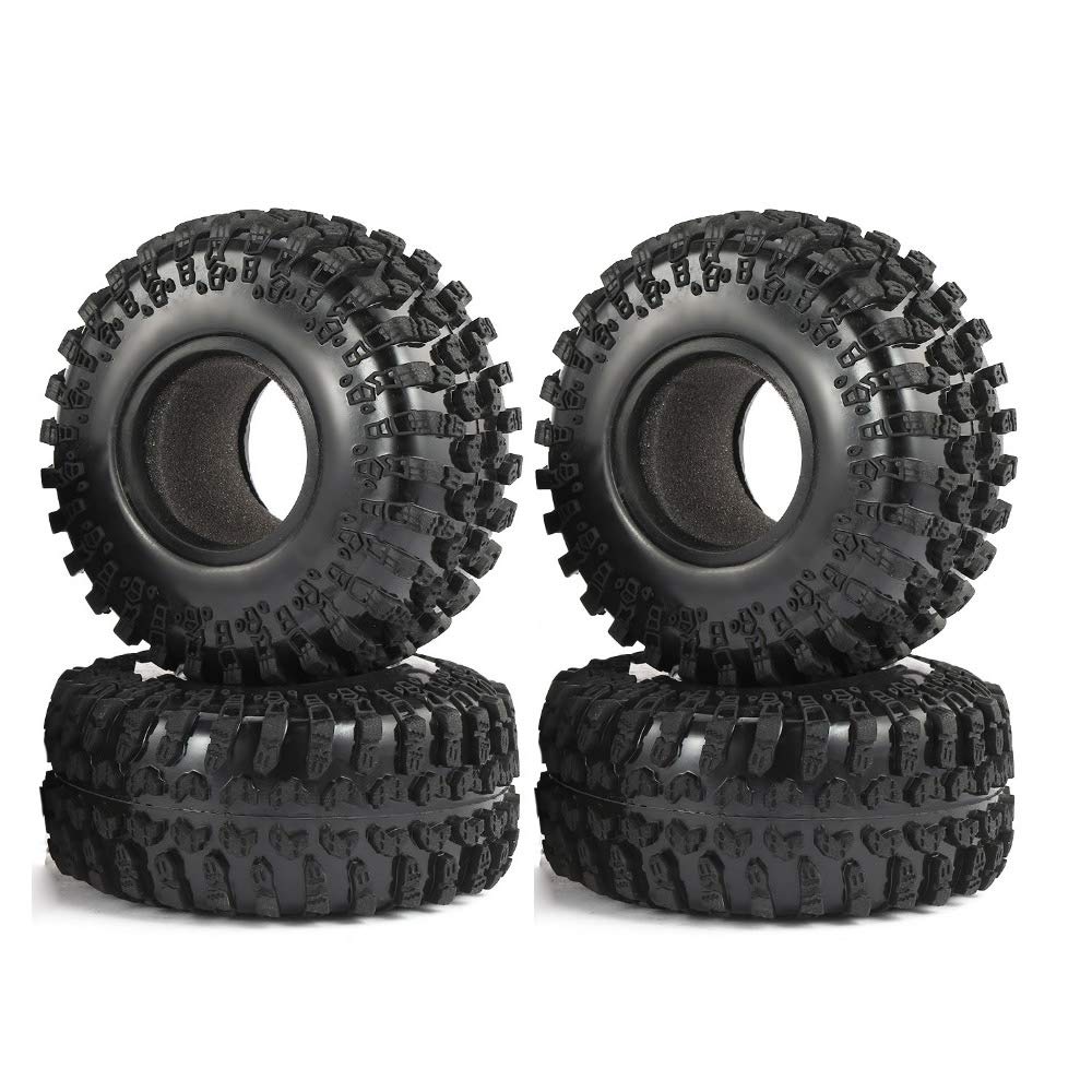 KEEDA 2.2 Inch 130mm Tires Rubber Tyres for 1:10 Scale RC Rock Crawler Car Axial SCX10 D90 RR10 Wraith Yeti