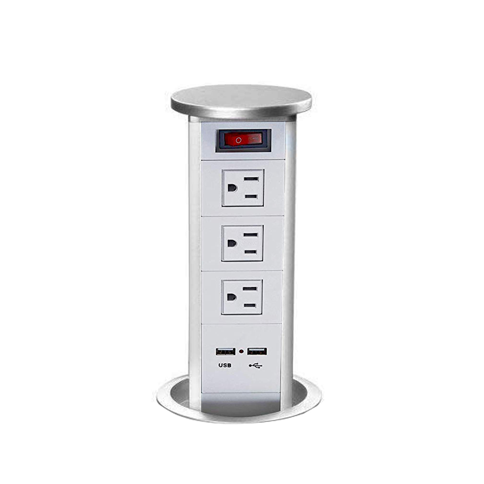 Buy Pop Up Outlet Surge Protector Power Strip with USB, Retractable