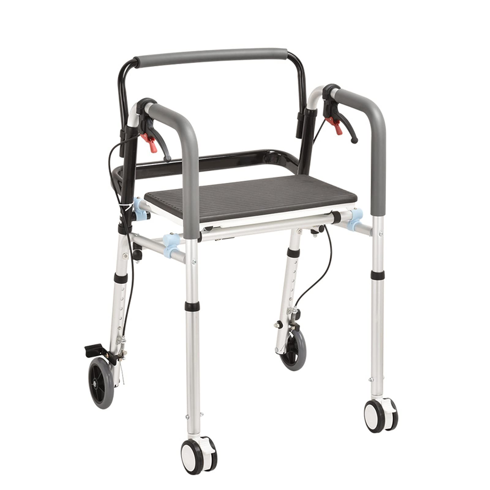 Buy Mobility Aid for Handicap, Stand Up Folding Rollator Walker 4