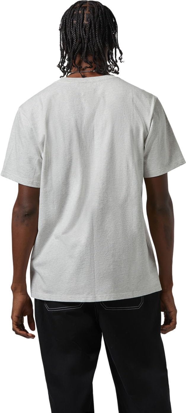 Heavyweight Embroidered Pocket T-Shirt in Heather Grey Ash by Brixton