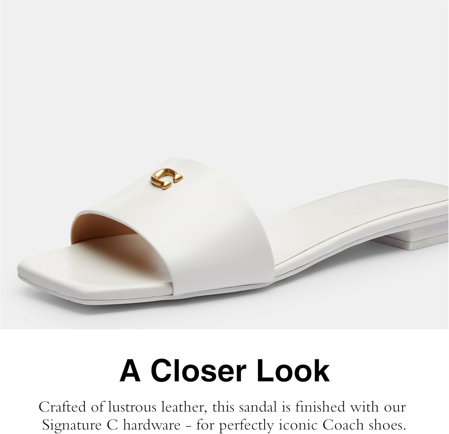 COACH womens Sculpted C Sandals - Image 4