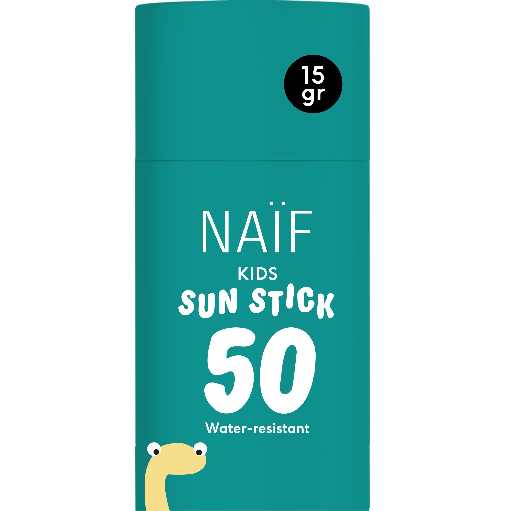 Naïf - Stick solaire pour enfants - FPS 50 - Dès 3 ans - Protection UVA et UVB - Résistant à l'eau - Testé dermatologiquement - Sans microplastiques - Sans parfum– 15 g