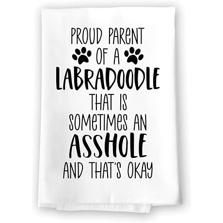 Honey Dew Gifts Labradoodle Dish Towel