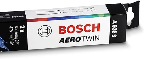 Miniatura 2 de BOSCH 3397118936 AeroTwin OE - Juego de 2 limpiaparabrisas de repuesto para lado del conductor y del pasajero, juego de 2 (24 y 19 pulgadas),