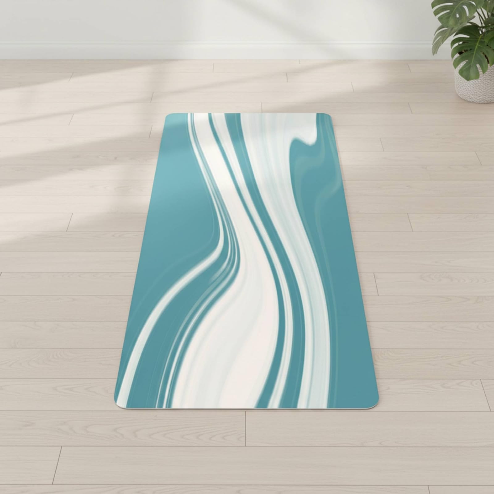 Tappetino da Esercizio Donne Tappeto Fitness Tappeto Materassino Ginnastica Cuscinetto Allenamento Spessore 5mm in PU Confortevole E Stabile Adatto per Palestra
